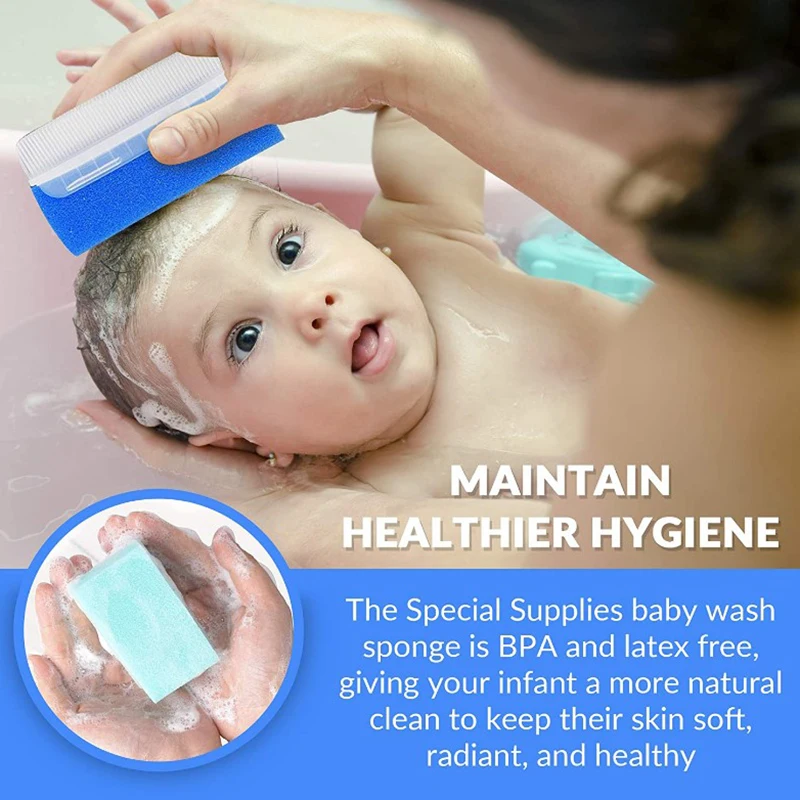 2 PC Baby Bath Sponge Soft Foam Washer With Cradle Cap Brush Body,Hair And Scalp Clean Gentle Baby Sensory Brush Bath Spon
2 PC Baby Bath Sponge Soft Foam Washer With Cradle Cap Brush Body,Hair And Scalp Clean Gentle Baby Sensory Brush Bath Spon