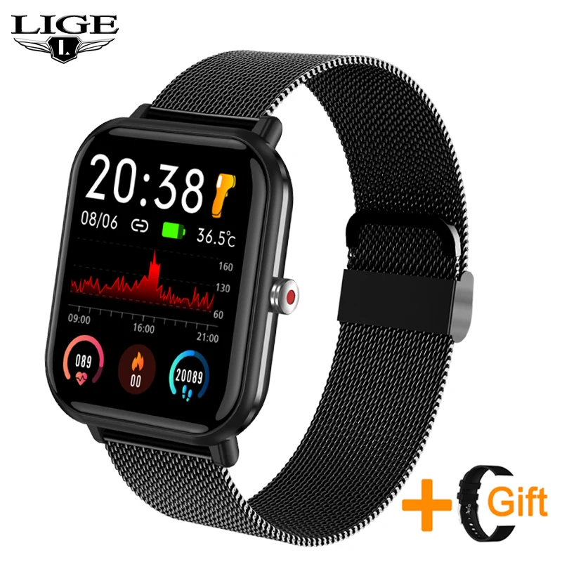 2021 LIGE Smart Watch Heart Rate Blood Pressure Monitor Smartwatch IP68 Waterproof Sports Fitness Tracker Smart Clock For Xiaomi
2021 LIGE Smart Watch Heart Rate Blood Pressure Monitor Smartwatch IP68 Waterproof Sports Fitness Tracker Smart Clock For Xiaomi