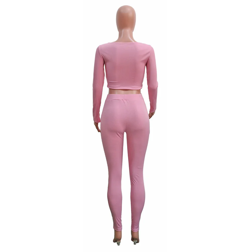 Fitness Sporty Women Tracksuit Long Sleeve V-neck Off Shoulder Crop Top Stretchy Legging Ribbed Two Piece Set Streetwear Outfit
Fitness Sporty Women Tracksuit Long Sleeve V-neck Off Shoulder Crop Top Stretchy Legging Ribbed Two Piece Set Streetwear Outfit