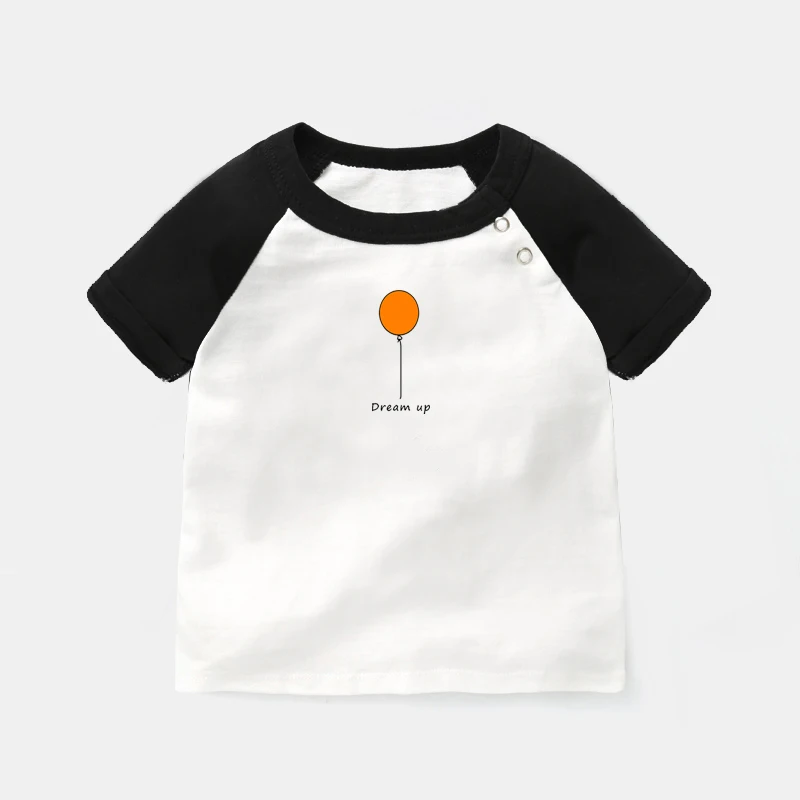 

Dream Up Ballon Design Newborn Baby T-shirts Toddler Graphic Raglan Color Short Sleeve Tee Tops