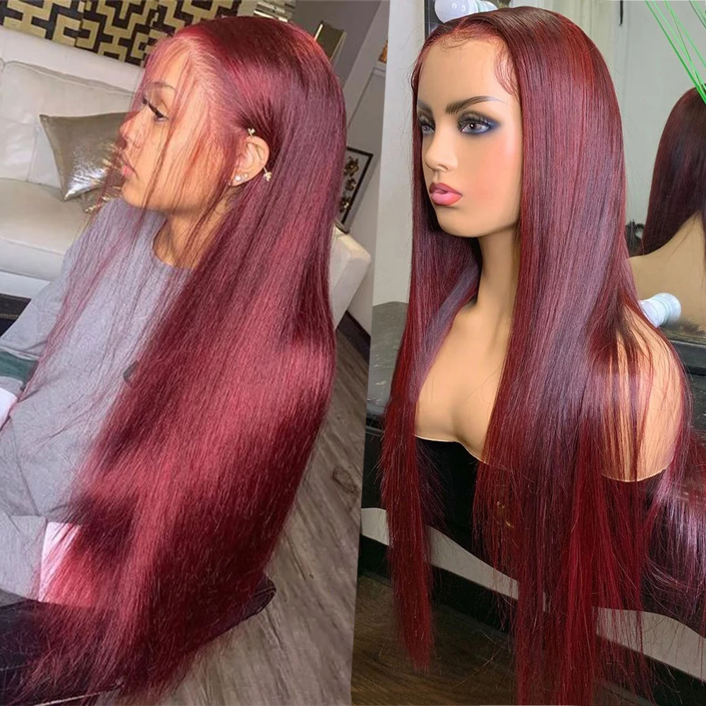 99J Burgundy Full Lace Human Hair Wigs Straight Lace Front Wig Human Hair Brazilian Wine Red Lace Front Wigs Pre Plucked 150%
99J Burgundy Full Lace Human Hair Wigs Straight Lace Front Wig Human Hair Brazilian Wine Red Lace Front Wigs Pre Plucked 150%
