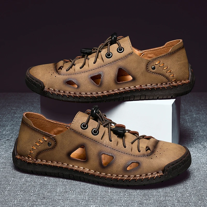 Summer Designer Shoes Cowhide Men Leather Sandals High Quality Driving Moccasin Hiking Beach Trekking Leisure Fashion Size 38-48
Summer Designer Shoes Cowhide Men Leather Sandals High Quality Driving Moccasin Hiking Beach Trekking Leisure Fashion Size 38-48