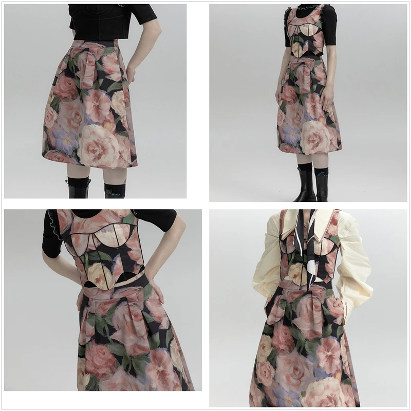 Korea Fashion Two Piece Set Women High Quality Chic O Neck Sleeveless Vest Women Crop Top And High Waist A-Line Skirts SL291
Korea Fashion Two Piece Set Women High Quality Chic O Neck Sleeveless Vest Women Crop Top And High Waist A-Line Skirts SL291