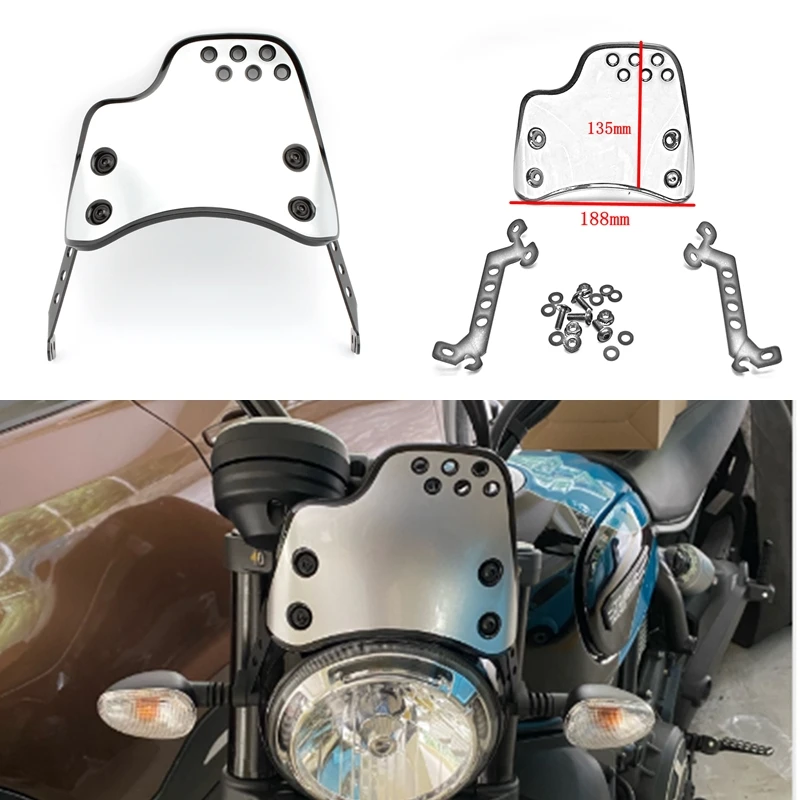 For DUCATI Scrambler 400 800 2015-2021 20160 2017 2018 Windscreen Windshield Fly Screen Shield Wind Deflector with Holder
For DUCATI Scrambler 400 800 2015-2021 20160 2017 2018 Windscreen Windshield Fly Screen Shield Wind Deflector with Holder