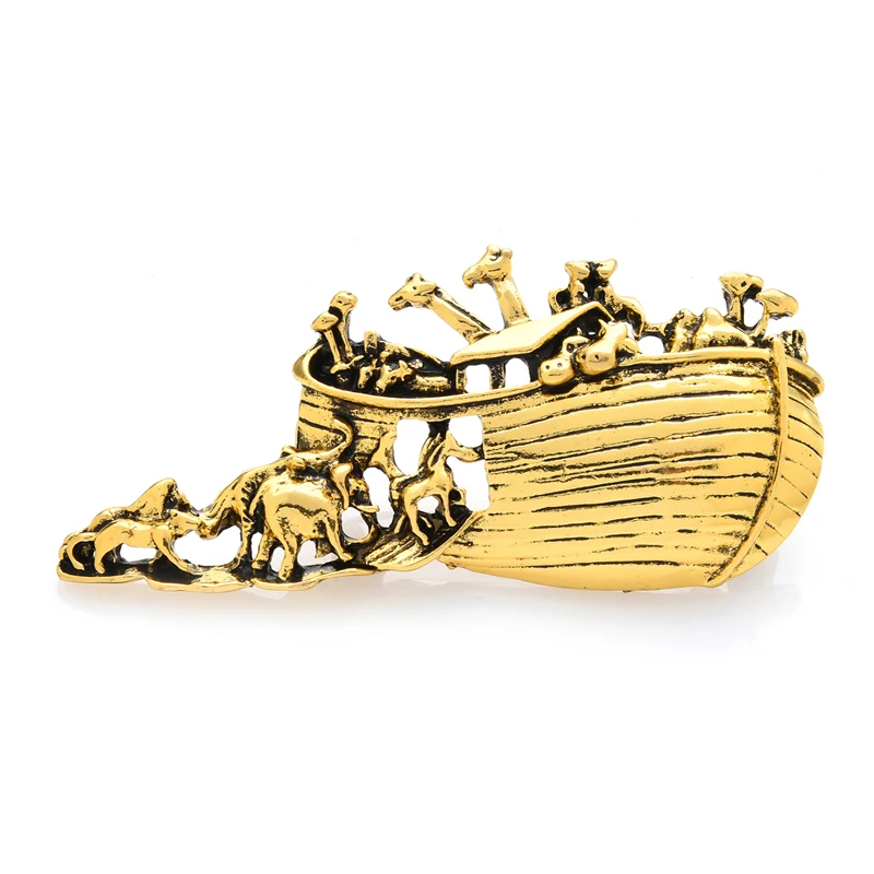 Wuli&baby Vintage Noah Ark Story Brooches For Women Unisex 3-color Fairy Tale Taking Animals By Boat Brooch Pins
Wuli&baby Vintage Noah Ark Story Brooches For Women Unisex 3-color Fairy Tale Taking Animals By Boat Brooch Pins
