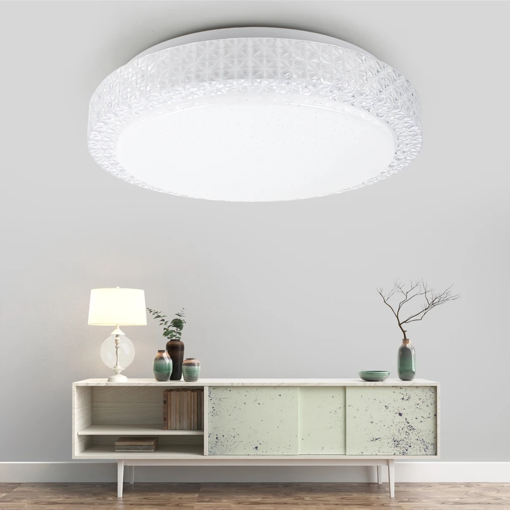 

VIPMOON Ultra Thin LED Ceiling Chandelier Modern Lights 36W 24W 18W 12W 220V Bedroom Kitchen Surface Mount Flush Panel Lamp