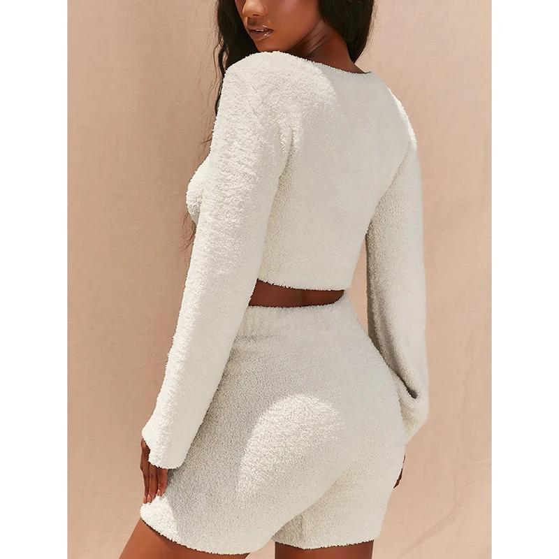 Knitting Hollow Casual Two Piece Set Top and Short Autumn Women Set Sexy Sweater Gray M Size
Knitting Hollow Casual Two Piece Set Top and Short Autumn Women Set Sexy Sweater Gray M Size