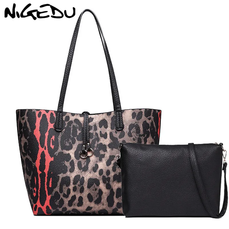 Fashion leopard women handbag large capacity Brand Designer Shoulder Bag for Female Crossbody Bag PU Leather lady Big Tote 2 pcs
Fashion leopard women handbag large capacity Brand Designer Shoulder Bag for Female Crossbody Bag PU Leather lady Big Tote 2 pcs