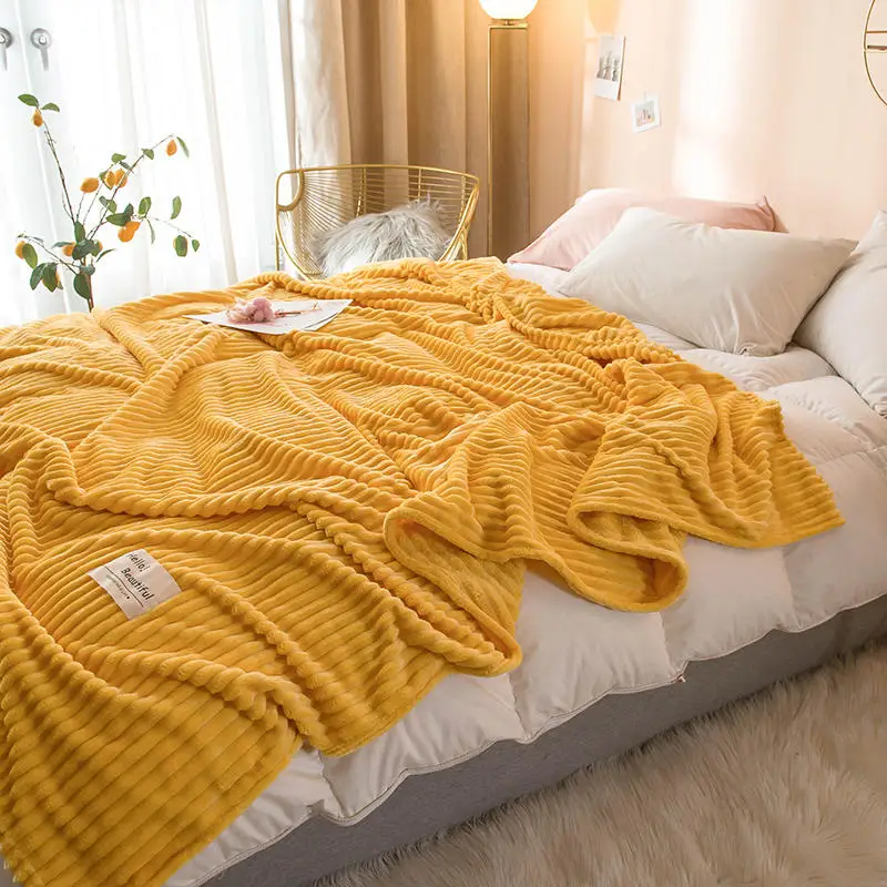 Solid Blankets Yellow Color Soft Warm 300GSM Solid Square Flannel Blanket On the Bed Thickness Throw Blanket for Beds
Solid Blankets Yellow Color Soft Warm 300GSM Solid Square Flannel Blanket On the Bed Thickness Throw Blanket for Beds