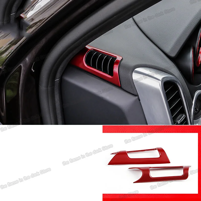 

lsrtw2017 abs car dashboard edge vent trims for porsche cayenne 2011 2012 2013 2014 2015 2016 2017 958 accessories decoration