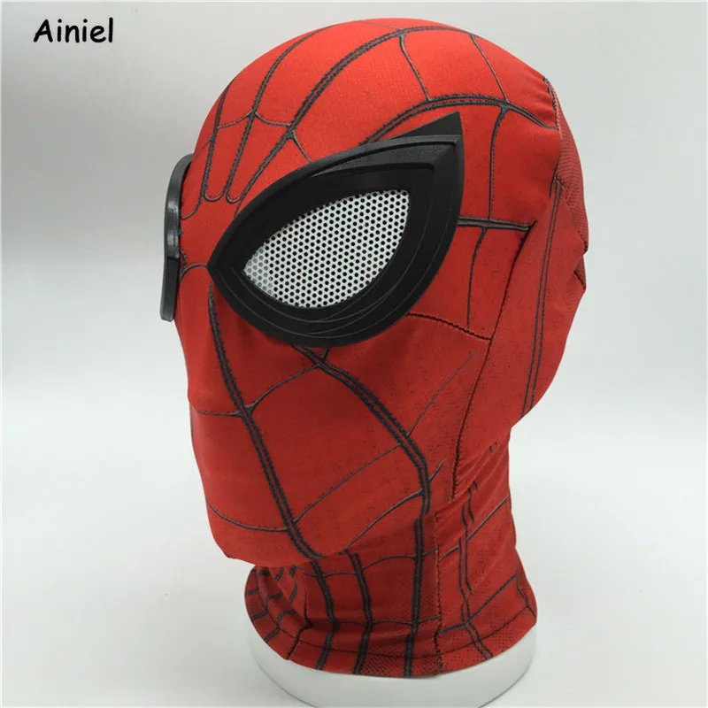 Горячая Распродажа силиконовая маска супергероя с линзами красная черная для