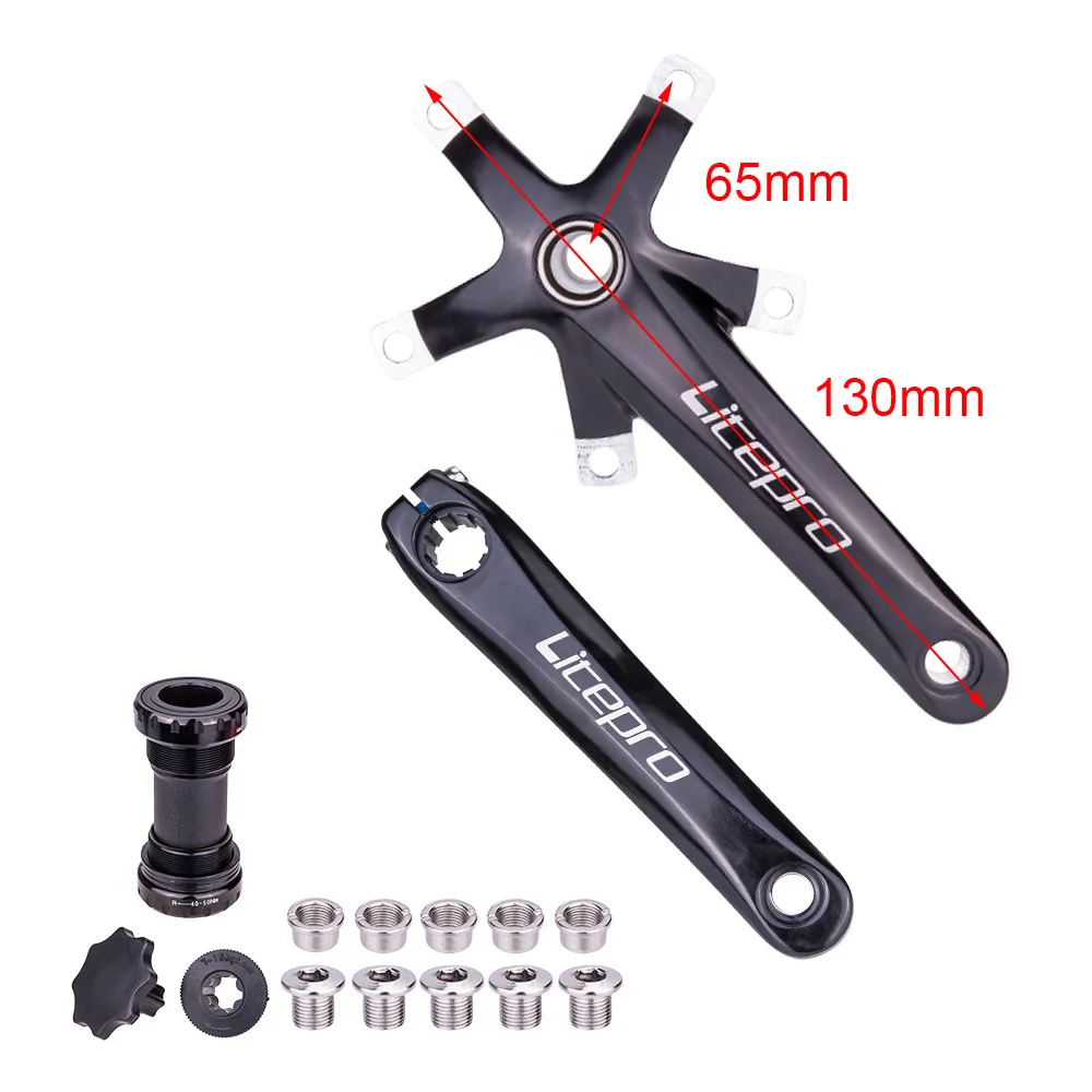 Litepro Bike Crank Arm Set 170mm 130 BCD Bike Folding Aluminum Alloy Crankset with Screws Bicycle Modification Replacement
Litepro Bike Crank Arm Set 170mm 130 BCD Bike Folding Aluminum Alloy Crankset with Screws Bicycle Modification Replacement