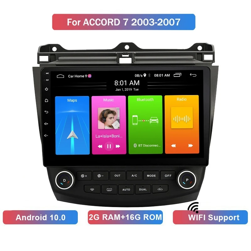 10 Inch 2 Din Android 10.0 Car MP5 Player Radio 2+16GB Wifi Bluetooth GPS Navigation For Honda Accord 7Th 2003-2007
10 Inch 2 Din Android 10.0 Car MP5 Player Radio 2+16GB Wifi Bluetooth GPS Navigation For Honda Accord 7Th 2003-2007