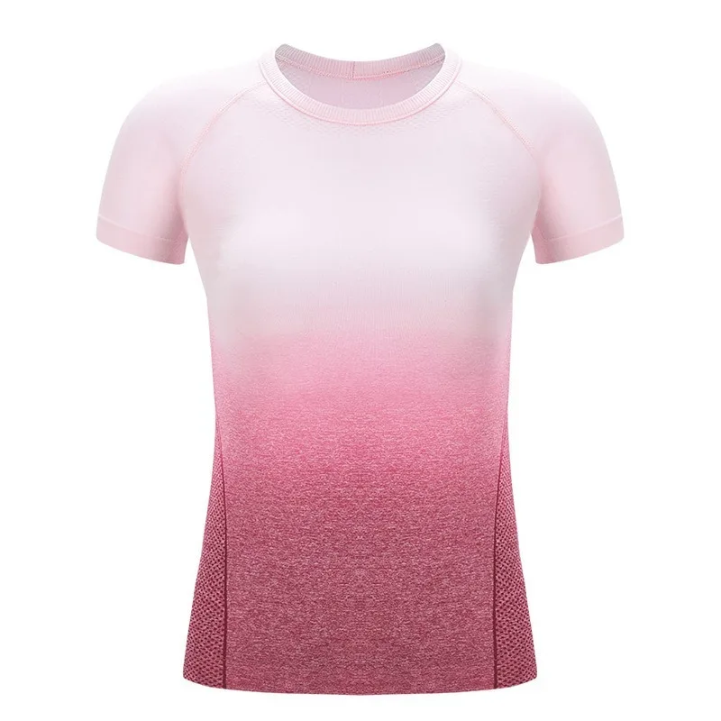 Seamless Gradient Top Yoga Clothes Women Gym Sports Tight Short-sleeved T-shirt Corset Anti-sweat Athletic Push Up Stretchy
Seamless Gradient Top Yoga Clothes Women Gym Sports Tight Short-sleeved T-shirt Corset Anti-sweat Athletic Push Up Stretchy
