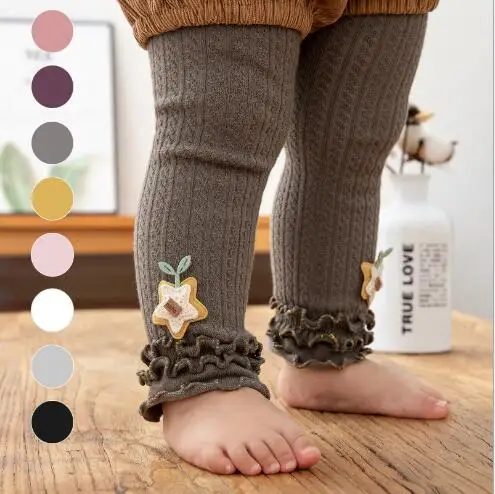 Autumn double needle lace accessories baby child girls leggings 3 layers of wooden ear pants
Autumn double needle lace accessories baby child girls leggings 3 layers of wooden ear pants