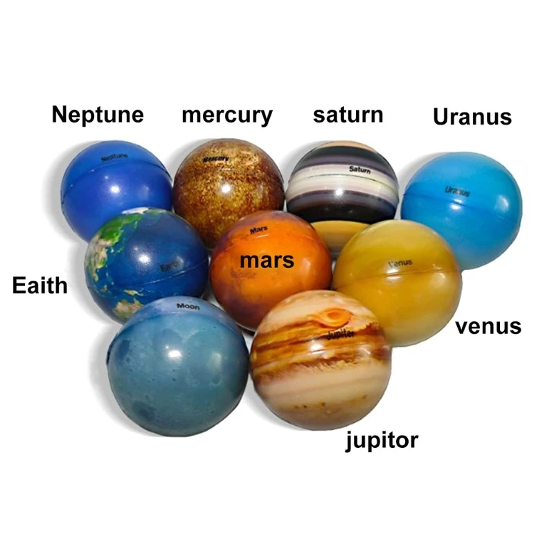 9 Pcs Solar System Planet Balls Stress Relief Educational Toys Safe Sponge Solid Soft Ball Ideal Bouncy Ball Toy Gifts
9 Pcs Solar System Planet Balls Stress Relief Educational Toys Safe Sponge Solid Soft Ball Ideal Bouncy Ball Toy Gifts