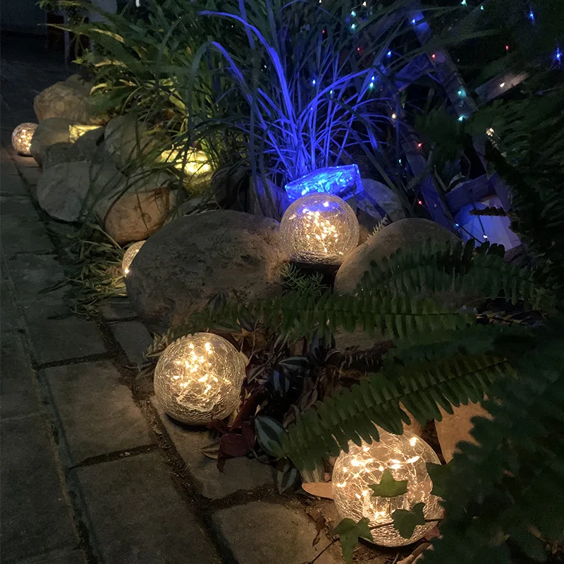 Solar Led Light Outdoor Cracked Glass Ball Led Solar Light for Garden Decor Solar Buried Light Automatical Sensor Street Lights
Solar Led Light Outdoor Cracked Glass Ball Led Solar Light for Garden Decor Solar Buried Light Automatical Sensor Street Lights