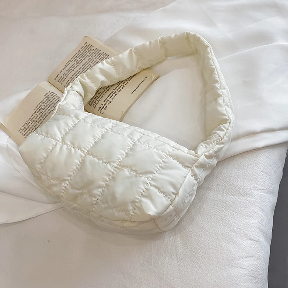 Fashion Women Space Padded Nylon Top-handle Bag Winter Autumn Quilted Solid Color Zipper Underarm Bag 
Fashion Women Space Padded Nylon Top-handle Bag Winter Autumn Quilted Solid Color Zipper Underarm Bag