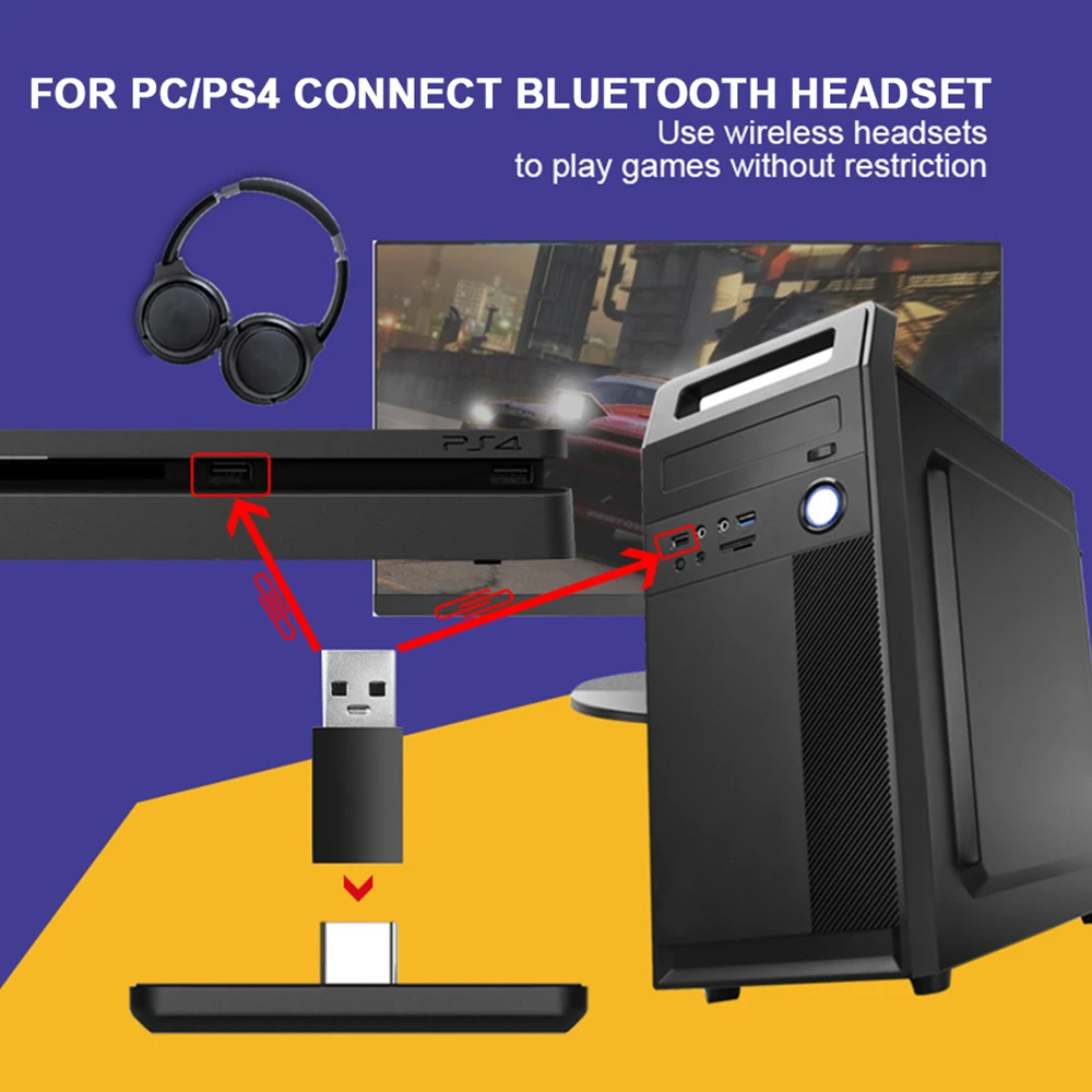 Wireless Bluetooth Audio Adapter Type C 5.0 Audio Receiver Portable Console Converter USB Bluetooth Transmitter For PS4 PC
Wireless Bluetooth Audio Adapter Type C 5.0 Audio Receiver Portable Console Converter USB Bluetooth Transmitter For PS4 PC