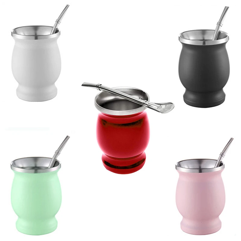 Yerba Mate Tea Cup Mate Cup Double-Wall Stainless Steel Yerba Mate Set with Bombilla Yerba Mate Straw
Yerba Mate Tea Cup Mate Cup Double-Wall Stainless Steel Yerba Mate Set with Bombilla Yerba Mate Straw