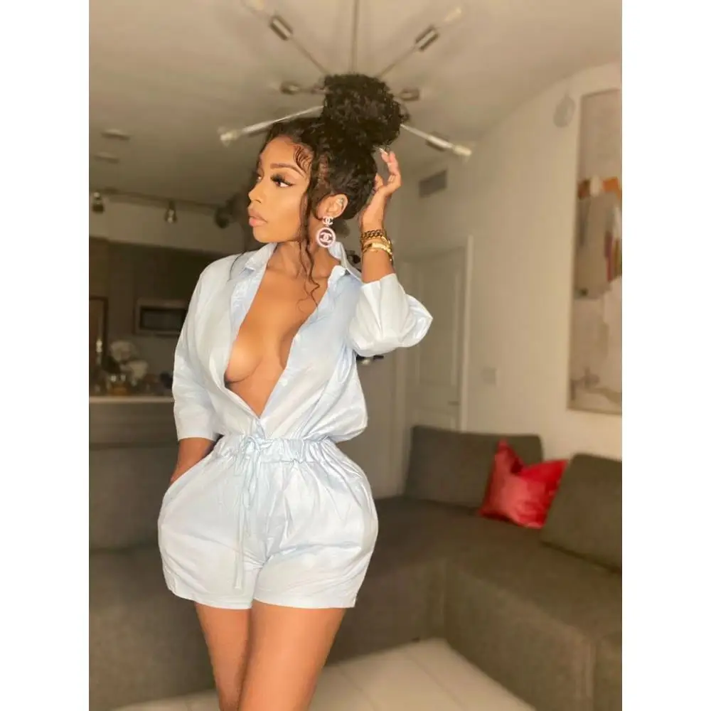 Women's Solid Blouse Outfit Front Button 3/4 Sleeve Lapel Shirt Top+Drawstring Straight Short Trouser Shorts with Two Pockets
Women's Solid Blouse Outfit Front Button 3/4 Sleeve Lapel Shirt Top+Drawstring Straight Short Trouser Shorts with Two Pockets