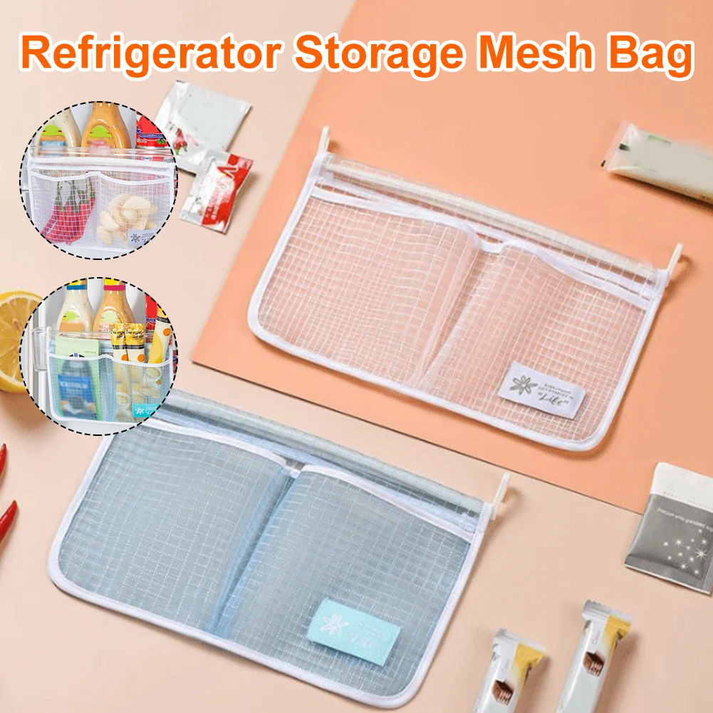 Refrigerator Storage Bag Kitchen Fridge Hanging Classification Mesh Bag with 2 Compartments Fruit Vegetables Sundries Organizer
Refrigerator Storage Bag Kitchen Fridge Hanging Classification Mesh Bag with 2 Compartments Fruit Vegetables Sundries Organizer