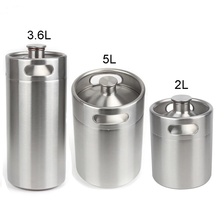 5L/3.6L/2L 304 Stainless Steel Beer Kegs Pressurized Growler Container Portable Mini Home Brewing Beer Bottle
5L/3.6L/2L 304 Stainless Steel Beer Kegs Pressurized Growler Container Portable Mini Home Brewing Beer Bottle