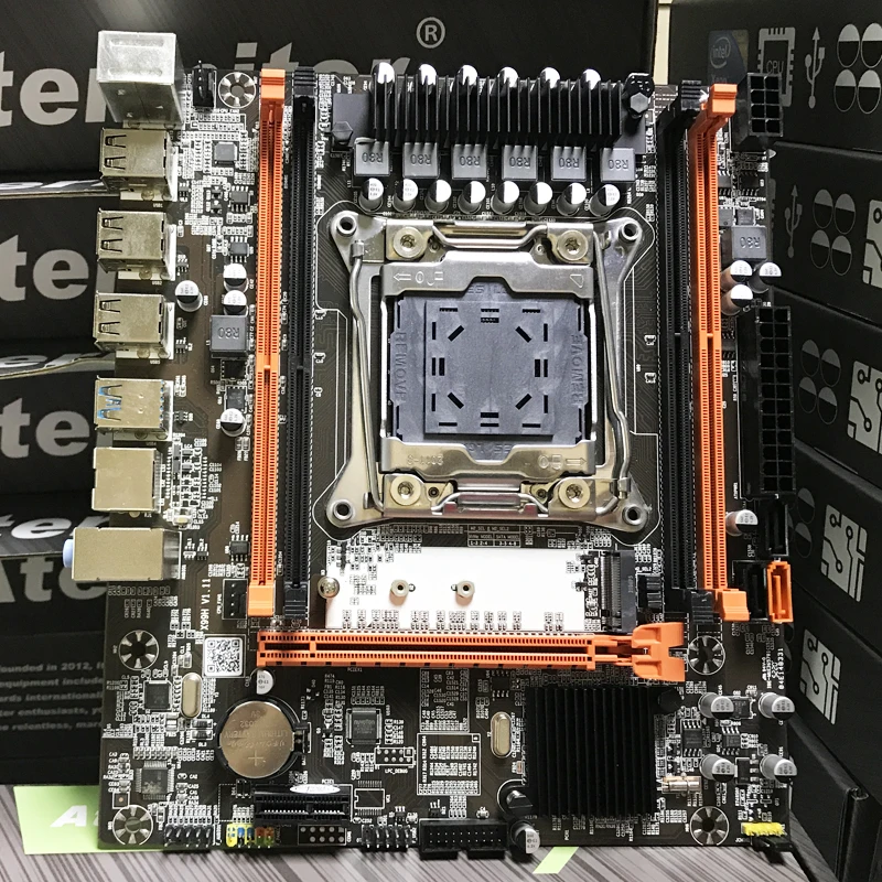 Материнская плата qiyida X99 atx + процессор Intel Xeon E5 2620 V3 LGA2011 3 Оперативная память 8 Гб DDR4