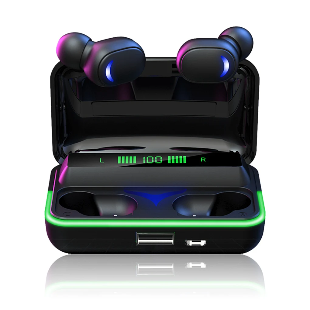 TWS Earbuds Rechargeable Wireless 360°Stereo Earphone Bluetooth-compatible V5.1 Portable Sports Headphone with Microphone
TWS Earbuds Rechargeable Wireless 360°Stereo Earphone Bluetooth-compatible V5.1 Portable Sports Headphone with Microphone