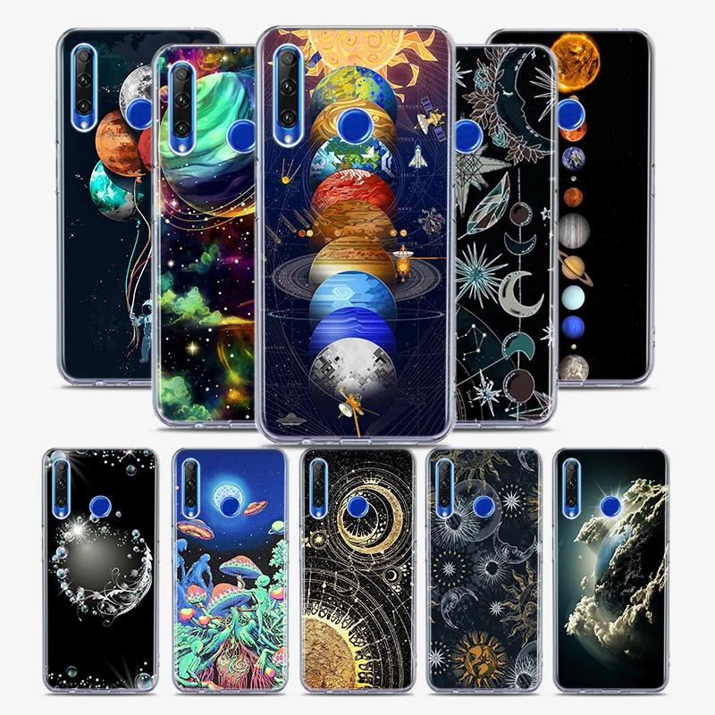 Волшебный небесного тела силиконовый чехол для Honor 30 30S 30i 9 10 9A 9C 9S 9N 10i 10X 9X Lite рro 5G