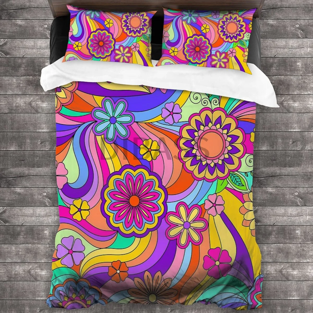 Groovy Psychedelic Flower Power Comforter Set with 2 Pillowcases,Soft Microfiber Bedding Set Duvet Cover
Groovy Psychedelic Flower Power Comforter Set with 2 Pillowcases,Soft Microfiber Bedding Set Duvet Cover