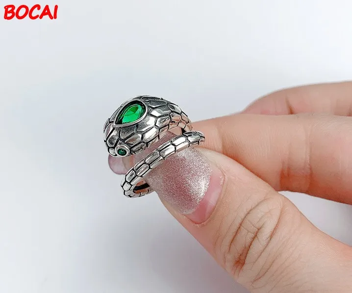 New s925 silver Thai silver retro snake ring female fashion snake-shaped opening emerald ring
New s925 silver Thai silver retro snake ring female fashion snake-shaped opening emerald ring