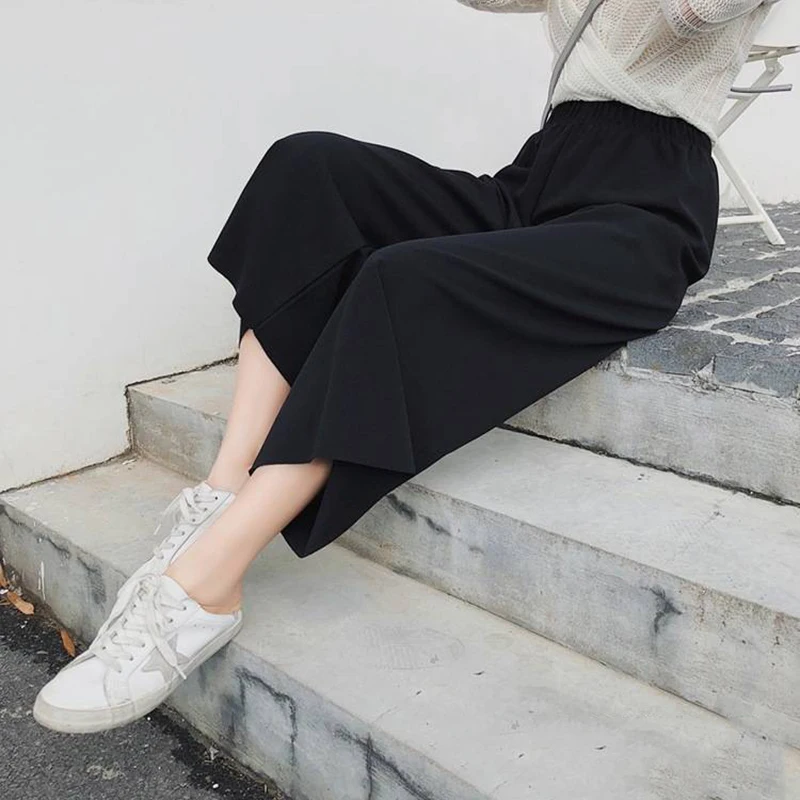 Large Size Pants Women Black Solid S-3XL Wide Leg Leisure Baggy Soft Breathable Office Lady Daily Females All-match Hot Sale New
Large Size Pants Women Black Solid S-3XL Wide Leg Leisure Baggy Soft Breathable Office Lady Daily Females All-match Hot Sale New