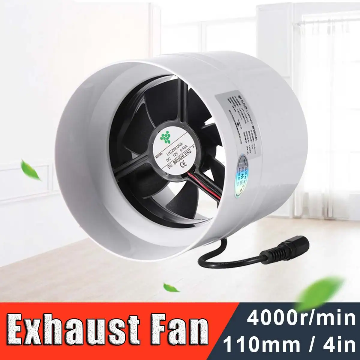 4 Inch Inline Duct Fan Air Ventilator Metal Pipe Ventilation Exhaust Fan Adjustable Extractor Bathroom Toilet Wall Fan Duct Fan
4 Inch Inline Duct Fan Air Ventilator Metal Pipe Ventilation Exhaust Fan Adjustable Extractor Bathroom Toilet Wall Fan Duct Fan
