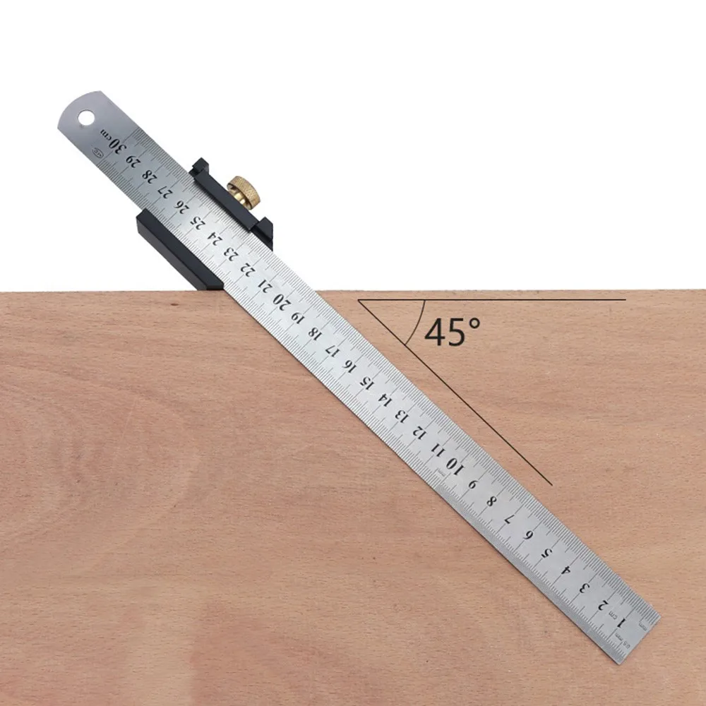 30cm Steel Ruler Positioning Block Angle Scriber Adjustable Locator Woodworking DIY Draw Measuring Tapes Hand Tools
30cm Steel Ruler Positioning Block Angle Scriber Adjustable Locator Woodworking DIY Draw Measuring Tapes Hand Tools