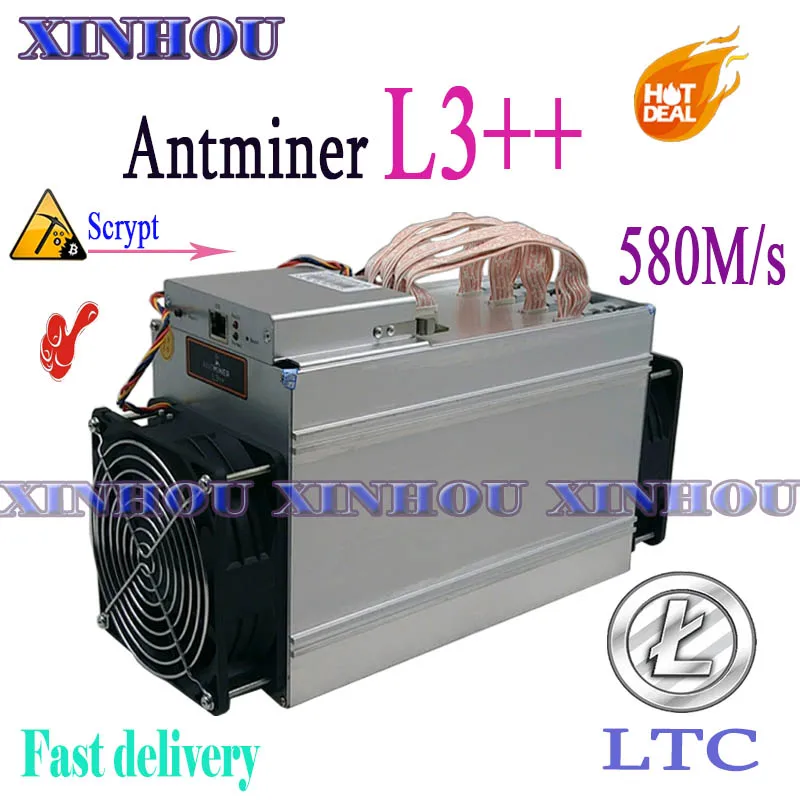 Бывший в употреблении Antminer L3 ++ 580M Scrypt ASIC чип Майнер LTC Litecion машина более