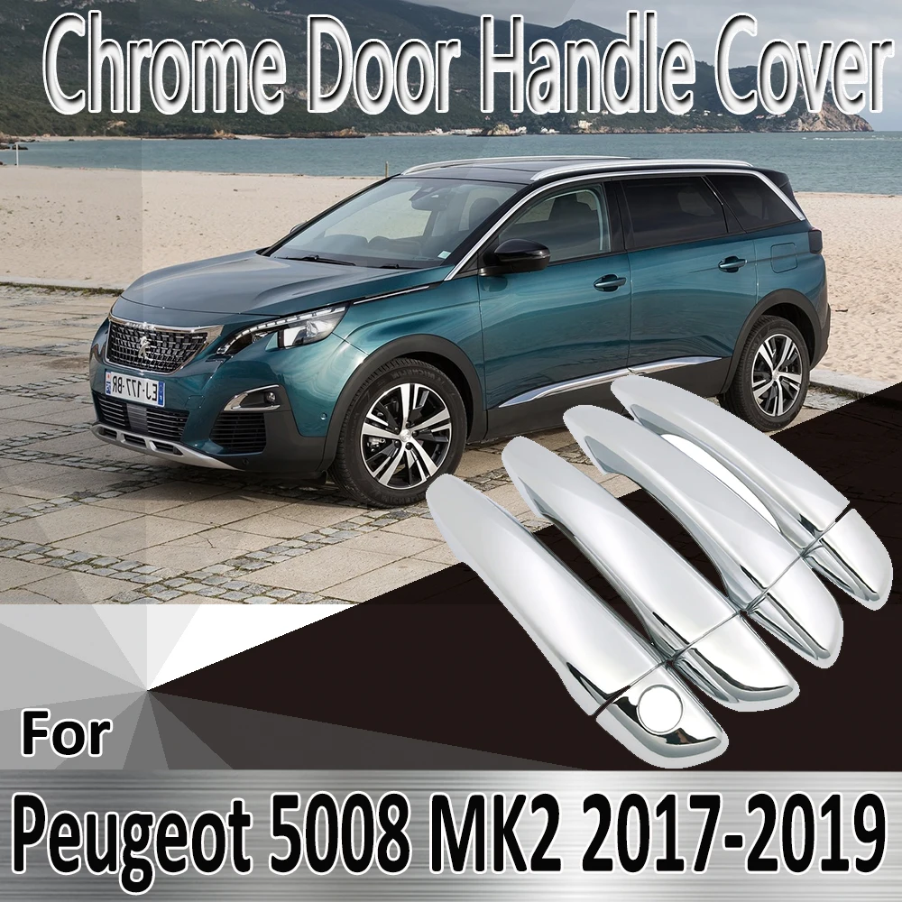 

for Peugeot 508 SW 2019~2021 2020 Styling Stickers Decoration Chrome Door Handle Cover paint Refit Car Accessories