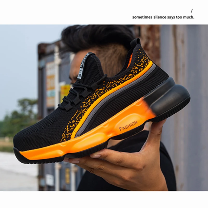 Mens Work Safety Shoes Steel Toe Breathable Lightweight Work Boots Anti-smashing Anti-static Non-slip Construction Sneakers
Mens Work Safety Shoes Steel Toe Breathable Lightweight Work Boots Anti-smashing Anti-static Non-slip Construction Sneakers