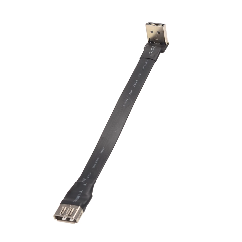 DisplayPort Ribbon Extension Cable Flat EMI shielding FPC Cable DP 90 degree Angle Connector up downward Male to Female 4K 60Hz
DisplayPort Ribbon Extension Cable Flat EMI shielding FPC Cable DP 90 degree Angle Connector up downward Male to Female 4K 60Hz