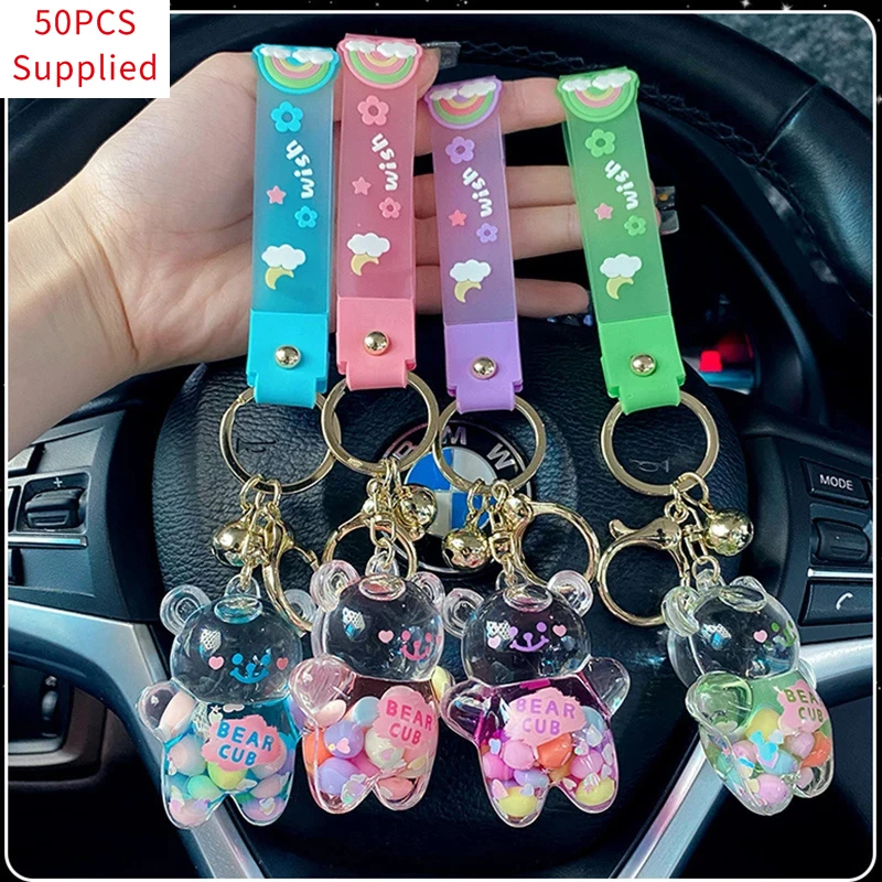 50pcs Fashion Liquid Oil Chubby Bear Keychain Cute Floating Quicksand Colorful Balloons Keyring Girl Women Bag Pendant Gifts
50pcs Fashion Liquid Oil Chubby Bear Keychain Cute Floating Quicksand Colorful Balloons Keyring Girl Women Bag Pendant Gifts