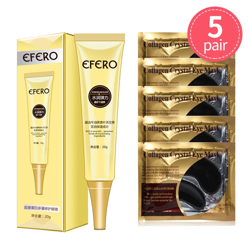 Collagen Serum Eye Cream Lifting Firming Anti Age Anti Wrinkle Black Dark Circles Remove Crystal Collagen Eye Mask Eyes Care Set
Collagen Serum Eye Cream Lifting Firming Anti Age Anti Wrinkle Black Dark Circles Remove Crystal Collagen Eye Mask Eyes Care Set