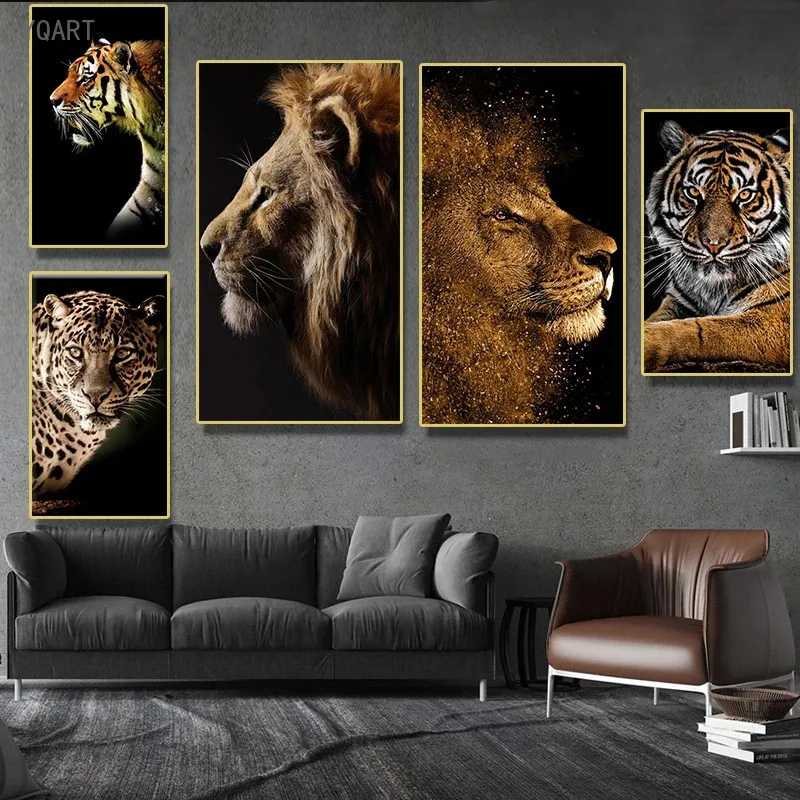 King of Animal Canvas Art Posters and Prints Wildlife Tiger Leopard Lion Paintings Pictures for Modern Home Living Room Decor
King of Animal Canvas Art Posters and Prints Wildlife Tiger Leopard Lion Paintings Pictures for Modern Home Living Room Decor