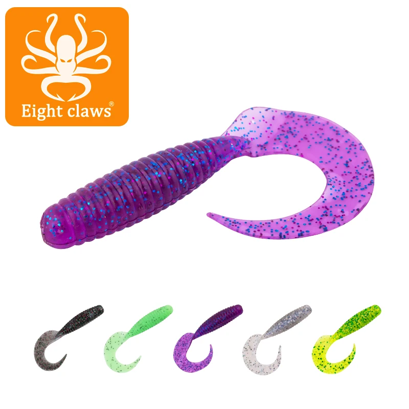 EIGHT CLAWS 70mm 3.6g 6PCS/ Lot 5 Colors Soft Worms Lure Fishing Jigging Wobblers Artificial Curved Tail Plastic Baits
EIGHT CLAWS 70mm 3.6g 6PCS/ Lot 5 Colors Soft Worms Lure Fishing Jigging Wobblers Artificial Curved Tail Plastic Baits