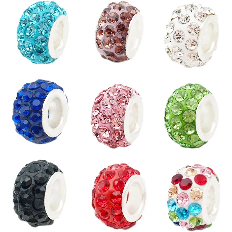 5pcs American style jewelry DIY accessories bracelet necklace Resin dot diamond silver color full diamond large hole beads
5pcs American style jewelry DIY accessories bracelet necklace Resin dot diamond silver color full diamond large hole beads