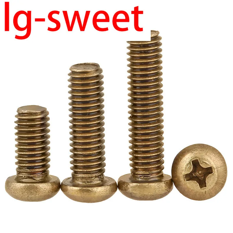 Factory direct GB818 copper round head cross machine tooth screw pan head screw copper head screw M5M6 20PCS
Factory direct GB818 copper round head cross machine tooth screw pan head screw copper head screw M5M6 20PCS