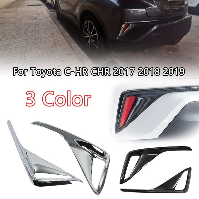 For Toyota C-HR CHR 2017 2018 2019 Car Chrome Rear Bumper Fog Light Lamp Cover Trim Molding Garnish Frame ABS Chrome Styling 
For Toyota C-HR CHR 2017 2018 2019 Car Chrome Rear Bumper Fog Light Lamp Cover Trim Molding Garnish Frame ABS Chrome Styling