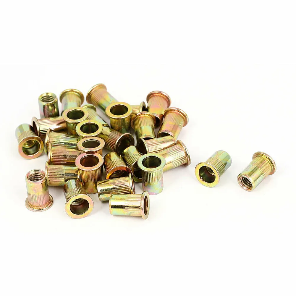 50Pcs M6 Nutserts Rivet Nuts Flange Blind Rivnuts Zinc Plated Steel Nut Nutsert M6 Rivet Nuts
50Pcs M6 Nutserts Rivet Nuts Flange Blind Rivnuts Zinc Plated Steel Nut Nutsert M6 Rivet Nuts