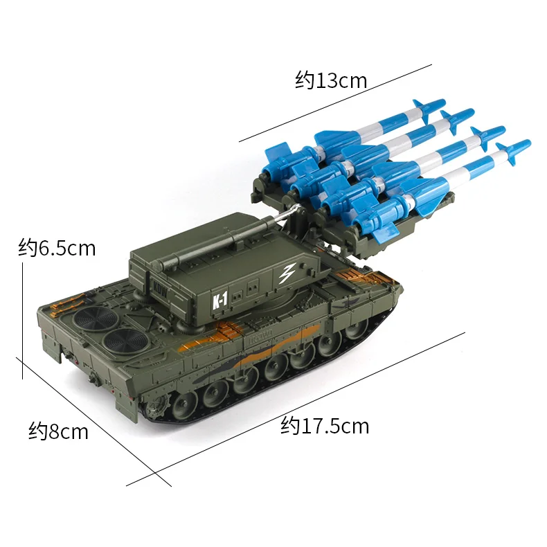 1:40 Military Series Anti-aircraft Missile Tank Car Tracked Launchable Metal Alloy Model Toy Toys for Boys
1:40 Military Series Anti-aircraft Missile Tank Car Tracked Launchable Metal Alloy Model Toy Toys for Boys