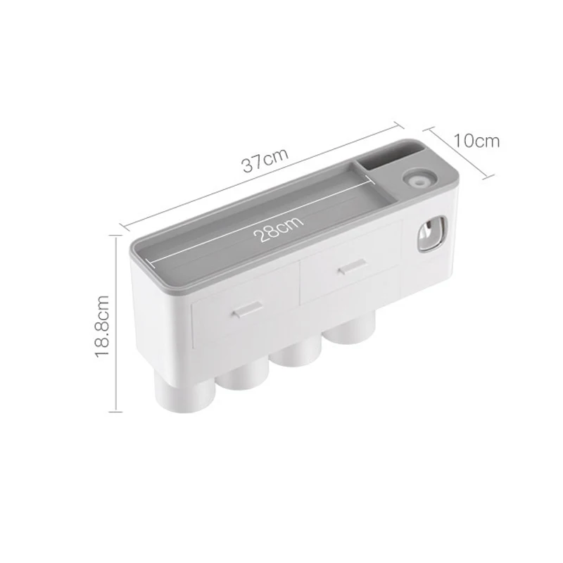 Toothbrush Rack Toothpaste Dispenser Hands Free Toothpaste Squeezer with Cup Holder Drawer KSI999
Toothbrush Rack Toothpaste Dispenser Hands Free Toothpaste Squeezer with Cup Holder Drawer KSI999