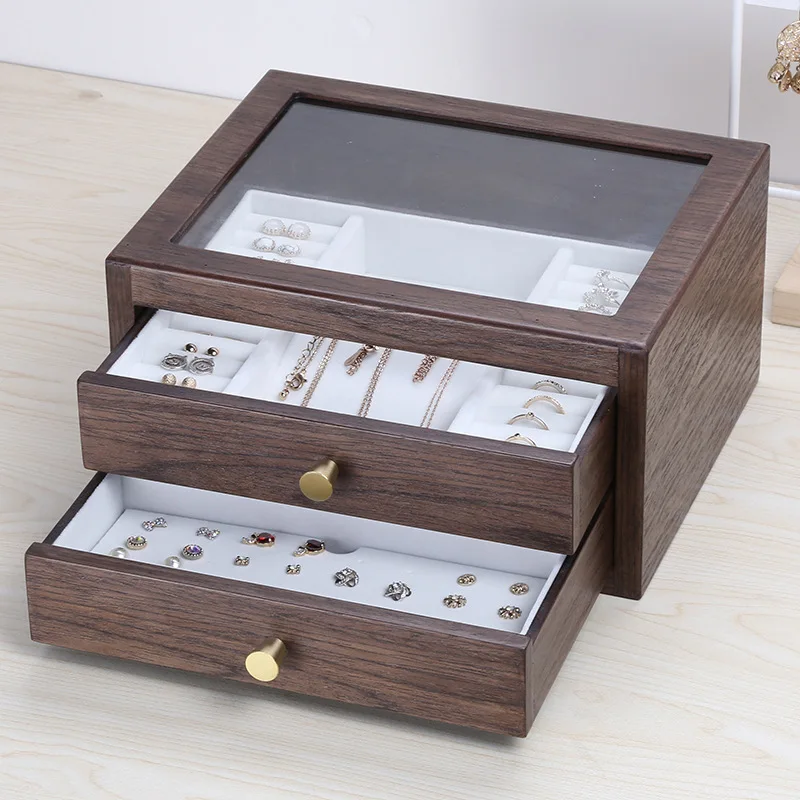 Double layer luxury fashion women wooden jewlery box brown color women jewelry Portable Storage Organizer 200805-49
Double layer luxury fashion women wooden jewlery box brown color women jewelry Portable Storage Organizer 200805-49